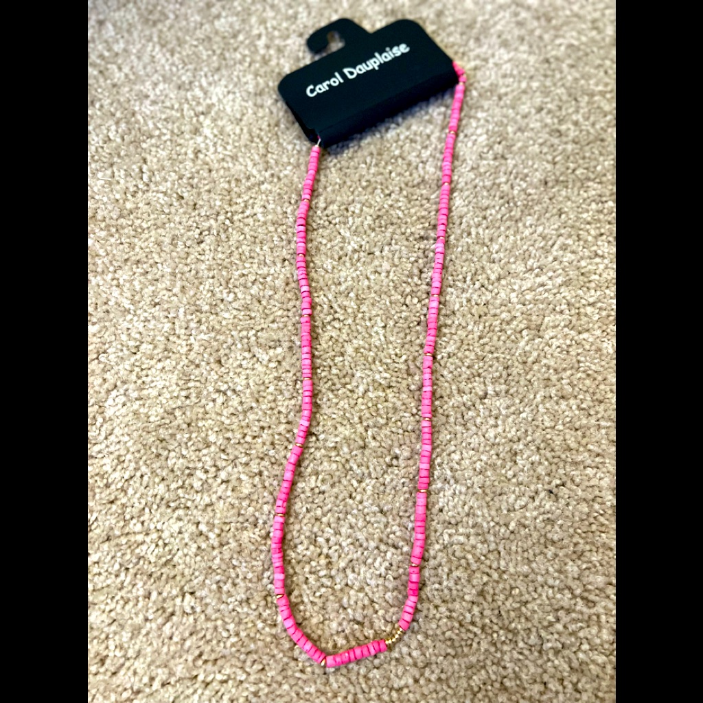 Carol Dauplaise Fuchsia Necklace 5$